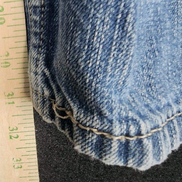 Levis 514 Jeans Mens 38x32 Blue Denim Straight Leg Classic Five Pocket Workwear - Picture 5 of 9